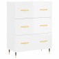 vidaXL Credenza 69,5x34x90 cm in Legno Multistrato Bianco Lucido vidaXL Credenza 69,5x34x90 cm in Legno Multistrato Bianco Lucido
