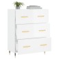 vidaXL Credenza 69,5x34x90 cm in Legno Multistrato Bianco Lucido vidaXL Credenza 69,5x34x90 cm in Legno Multistrato Bianco Lucido