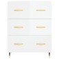 vidaXL Credenza 69,5x34x90 cm in Legno Multistrato Bianco Lucido vidaXL Credenza 69,5x34x90 cm in Legno Multistrato Bianco Lucido