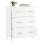 vidaXL Credenza 69,5x34x90 cm in Legno Multistrato Bianco Lucido vidaXL Credenza 69,5x34x90 cm in Legno Multistrato Bianco Lucido