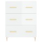 vidaXL Credenza 69,5x34x90 cm in Legno Multistrato Bianco Lucido vidaXL Credenza 69,5x34x90 cm in Legno Multistrato Bianco Lucido
