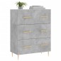 vidaXL Credenza Grigio Cemento 69,5x34x90 cm in Legno Multistrato vidaXL Credenza Grigio Cemento 69,5x34x90 cm in Legno Multistrato