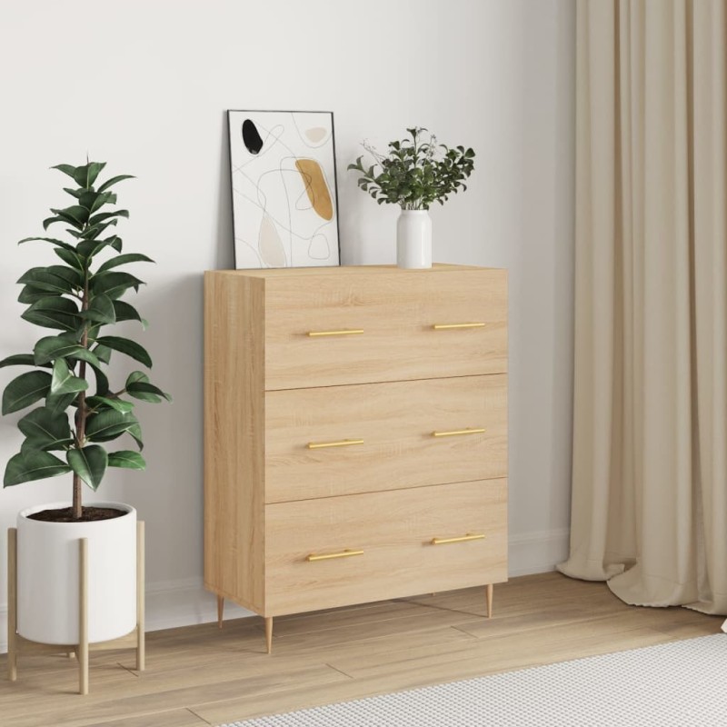 vidaXL Credenza Rovere Sonoma 69,5x34x90 cm in Legno Multistrato vidaXL Credenza Rovere Sonoma 69,5x34x90 cm in Legno Multistrato
