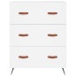 vidaXL Cassettiera Bianca 69,5x34x90 cm in Legno Multistrato vidaXL Cassettiera Bianca 69,5x34x90 cm in Legno Multistrato