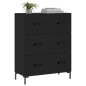 vidaXL Credenza Nera 69,5x34x90 cm in Legno Multistrato vidaXL Credenza Nera 69,5x34x90 cm in Legno Multistrato