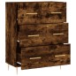 vidaXL Credenza Rovere Fumo 69,5x34x90 cm in Legno Multistrato vidaXL Credenza Rovere Fumo 69,5x34x90 cm in Legno Multistrato