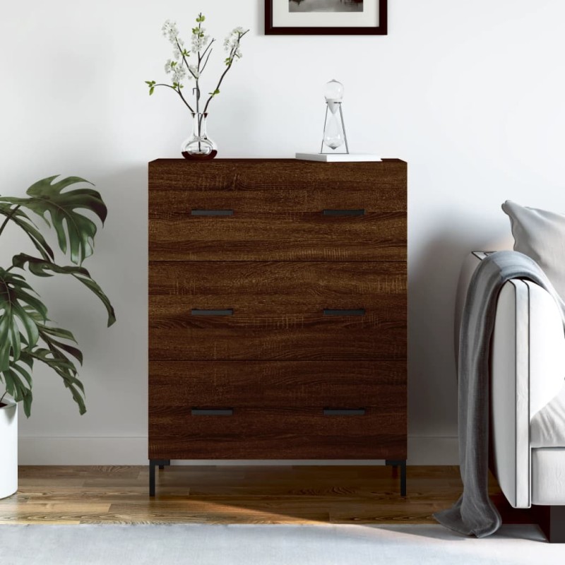 vidaXL Credenza Rovere Marrone 69,5x34x90 cm in Legno Multistrato vidaXL Credenza Rovere Marrone 69,5x34x90 cm in Legno Multistrato