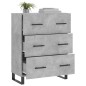 vidaXL Credenza Grigio Cemento 69,5x34x90 cm in Legno Multistrato vidaXL Credenza Grigio Cemento 69,5x34x90 cm in Legno Multistrato