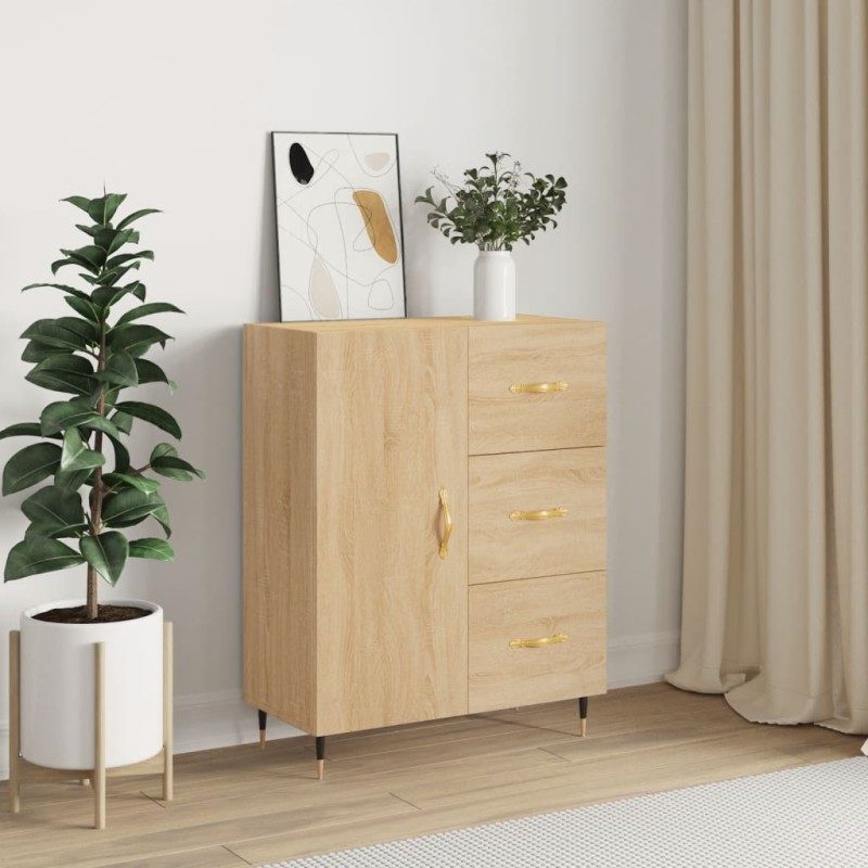 vidaXL Credenza Rovere Sonoma 69,5x34x90 cm in Legno Multistrato vidaXL Credenza Rovere Sonoma 69,5x34x90 cm in Legno Multistrato