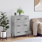 vidaXL Credenza Grigio Cemento 69,5x34x90 cm in Legno Multistrato vidaXL Credenza Grigio Cemento 69,5x34x90 cm in Legno Multistrato