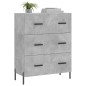 vidaXL Credenza Grigio Cemento 69,5x34x90 cm in Legno Multistrato vidaXL Credenza Grigio Cemento 69,5x34x90 cm in Legno Multistrato