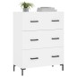 vidaXL Credenza Bianca 69,5x34x90 cm in Legno Multistrato vidaXL Credenza Bianca 69,5x34x90 cm in Legno Multistrato