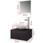 Set Mobili per Bagno con Lavandino 4 pz con Rubinetto Nero Set Mobili per Bagno con Lavandino 4 pz con Rubinetto Nero