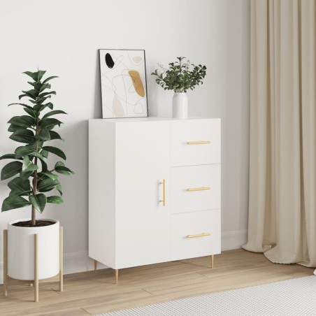 vidaXL Credenza Bianca 69,5x34x90 cm in Legno Multistrato