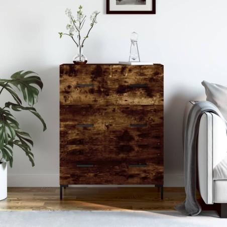 vidaXL Credenza Rovere Fumo 69,5x34x90 cm in Legno Multistrato
