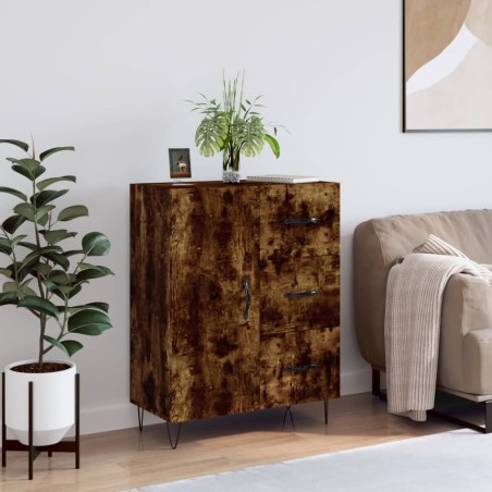 vidaXL Credenza Rovere Fumo 69,5x34x90 cm in Legno Multistrato