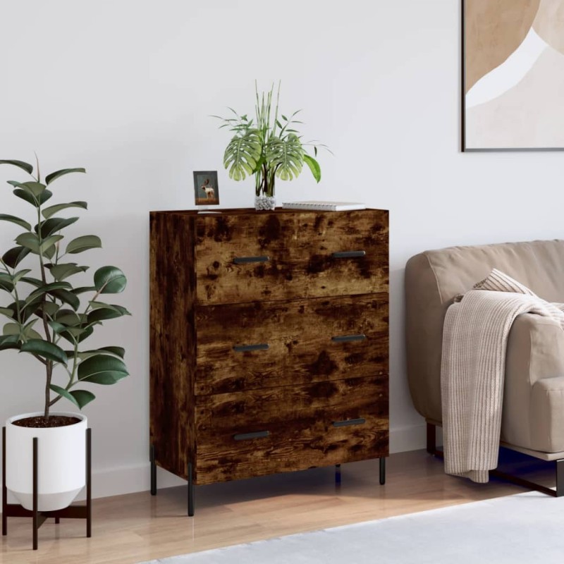 vidaXL Credenza Rovere Fumo 69,5x34x90 cm in Legno Multistrato vidaXL Credenza Rovere Fumo 69,5x34x90 cm in Legno Multistrato
