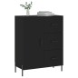 vidaXL Credenza Nera 69,5x34x90 cm in Legno Multistrato vidaXL Credenza Nera 69,5x34x90 cm in Legno Multistrato