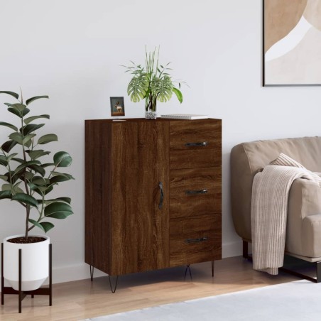 vidaXL Credenza Rovere Marrone 69,5x34x90 cm in Legno Multistrato
