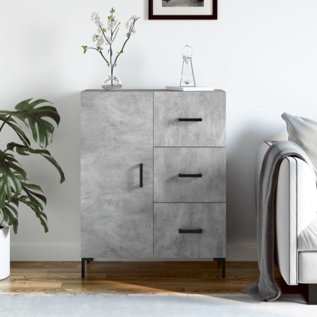 vidaXL Credenza Grigio Cemento 69,5x34x90 cm in Legno Multistrato