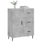 vidaXL Credenza Grigio Cemento 69,5x34x90 cm in Legno Multistrato vidaXL Credenza Grigio Cemento 69,5x34x90 cm in Legno Multistrato