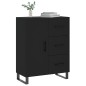 vidaXL Credenza Nera 69,5x34x90 cm in Legno Multistrato vidaXL Credenza Nera 69,5x34x90 cm in Legno Multistrato