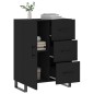 vidaXL Credenza Nera 69,5x34x90 cm in Legno Multistrato vidaXL Credenza Nera 69,5x34x90 cm in Legno Multistrato