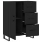 vidaXL Credenza Nera 69,5x34x90 cm in Legno Multistrato vidaXL Credenza Nera 69,5x34x90 cm in Legno Multistrato