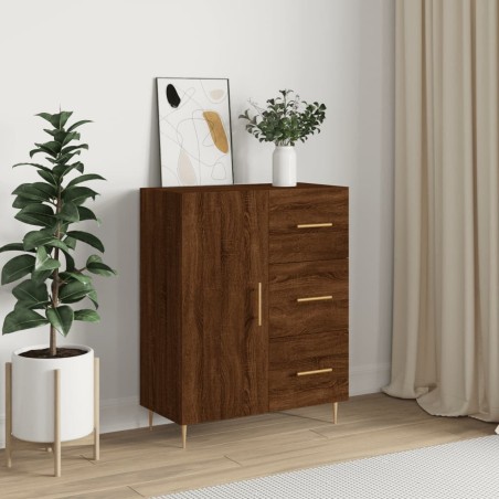 vidaXL Credenza Rovere Marrone 69,5x34x90 cm in Legno Multistrato