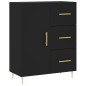 vidaXL Credenza Nera 69,5x34x90 cm in Legno Multistrato vidaXL Credenza Nera 69,5x34x90 cm in Legno Multistrato