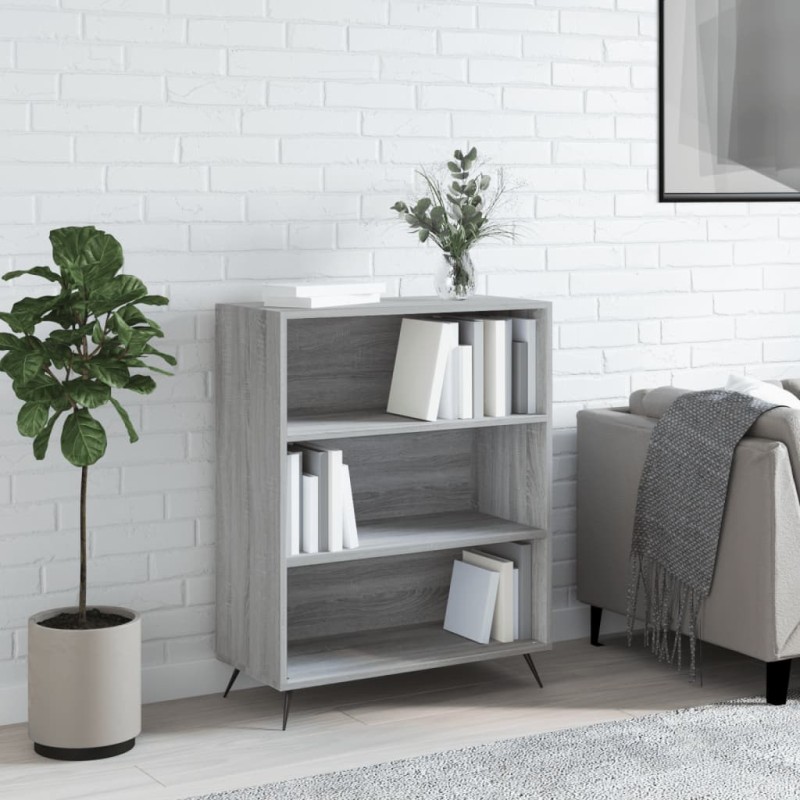 vidaXL Libreria Grigio Sonoma 69,5x32,5x90 cm in Legno Multistrato vidaXL Libreria Grigio Sonoma 69,5x32,5x90 cm in Legno Multistrato