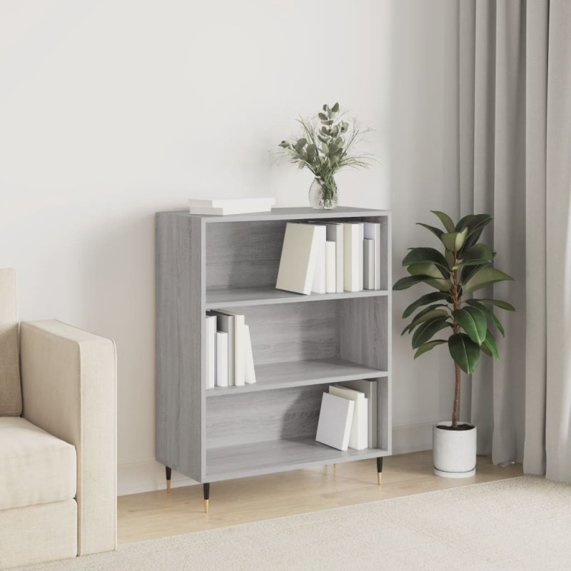 vidaXL Libreria Grigio Sonoma 69,5x32,5x90 cm in Legno Multistrato vidaXL Libreria Grigio Sonoma 69,5x32,5x90 cm in Legno Multistrato