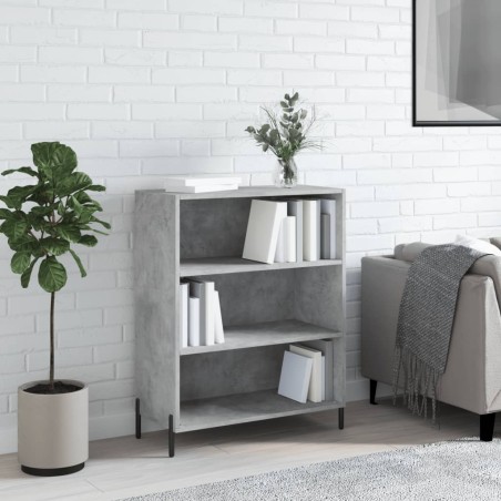 vidaXL Scaffale Grigio Cemento 69,5x32,5x90 cm in Legno Multistrato