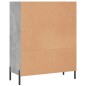 vidaXL Scaffale Grigio Cemento 69,5x32,5x90 cm in Legno Multistrato vidaXL Scaffale Grigio Cemento 69,5x32,5x90 cm in Legno Multistrato