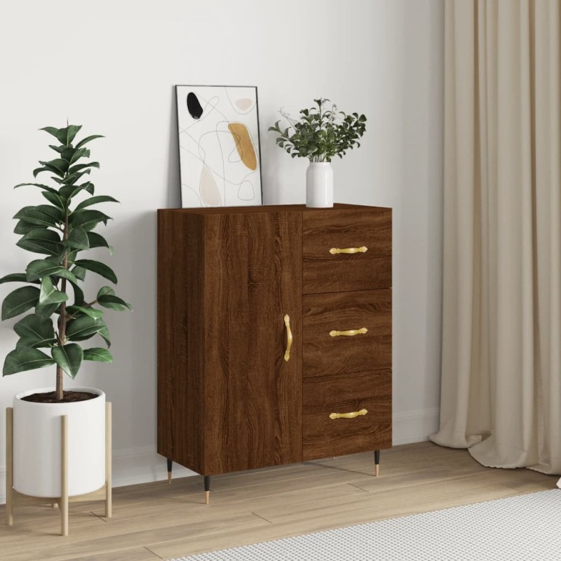 vidaXL Credenza Rovere Marrone 69,5x34x90 cm in Legno Multistrato vidaXL Credenza Rovere Marrone 69,5x34x90 cm in Legno Multistrato