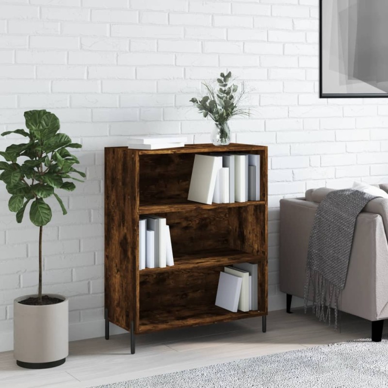 vidaXL Scaffale Rovere Fumo 69,5x32,5x90 cm in Legno Multistrato vidaXL Scaffale Rovere Fumo 69,5x32,5x90 cm in Legno Multistrato