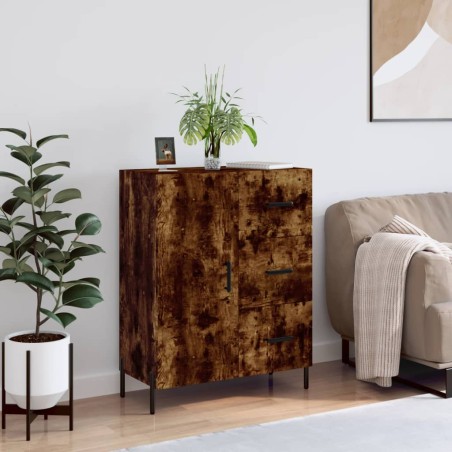 vidaXL Credenza Rovere Fumo 69,5x34x90 cm in Legno Multistrato