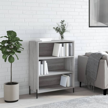 vidaXL Scaffale Grigio Sonoma 69,5x32,5x90 cm in Legno Multistrato