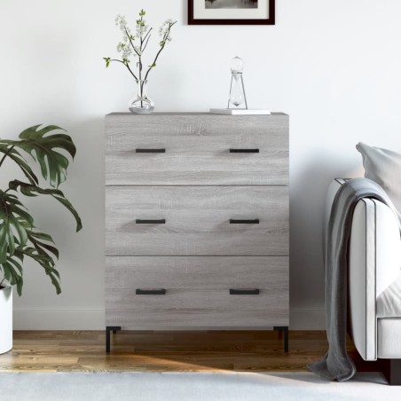 vidaXL Credenza Grigio Sonoma 69,5x34x90 cm in Legno Multistrato