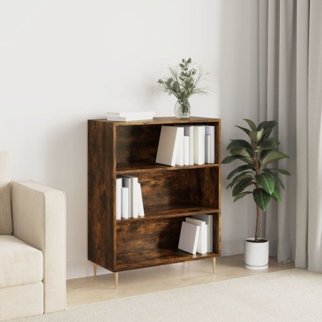 vidaXL Libreria Rovere Fumo 69,5x32,5x90 cm in Legno Multistrato