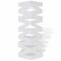 vidaXL Portaombrelli Bastoni Passeggio Quadrato Acciaio 48,5 cm Bianco