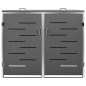 vidaXL Copri Bidoni Pattumiera Doppia 138x77,5x115,5 cm Acciaio Inox vidaXL Copri Bidoni Pattumiera Doppia 138x77,5x115,5 cm Acciaio Inox