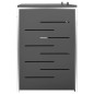 vidaXL Copri Bidoni Pattumiera Doppia 138x77,5x115,5 cm Acciaio Inox vidaXL Copri Bidoni Pattumiera Doppia 138x77,5x115,5 cm Acciaio Inox
