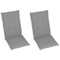 Sedie da Giardino Reclinabili 2pz con Cuscini Massello Acacia Sedie da Giardino Reclinabili 2pz con Cuscini Massello Acacia