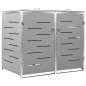 vidaXL Copri Bidoni Pattume Doppio 138x77,5x115,5cm Acciaio Inox vidaXL Copri Bidoni Pattume Doppio 138x77,5x115,5cm Acciaio Inox