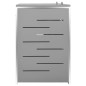 vidaXL Copri Bidoni Pattume Doppio 138x77,5x115,5cm Acciaio Inox vidaXL Copri Bidoni Pattume Doppio 138x77,5x115,5cm Acciaio Inox
