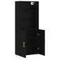 vidaXL Credenza Nera 69,5x34x180 cm in Legno Multistrato vidaXL Credenza Nera 69,5x34x180 cm in Legno Multistrato