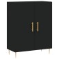 vidaXL Credenza Nera 69,5x34x180 cm in Legno Multistrato vidaXL Credenza Nera 69,5x34x180 cm in Legno Multistrato