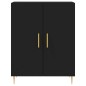 vidaXL Credenza Nera 69,5x34x180 cm in Legno Multistrato vidaXL Credenza Nera 69,5x34x180 cm in Legno Multistrato
