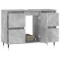 vidaXL Armadietto da Bagno Grigio Cemento 80x33x60cm Legno Multistrato vidaXL Armadietto da Bagno Grigio Cemento 80x33x60cm Legno Multistrato